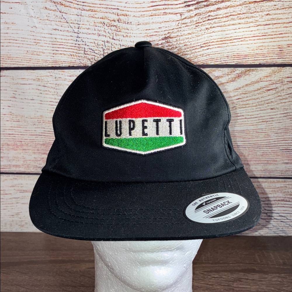 NWT Lupetti Black Snapback Hat